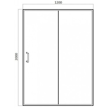Душевая дверь DROP в нишу 1200x2000 -19918