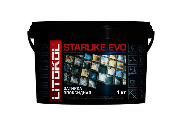 Эпоксидная затирка STARLIKE EVO grigio ardesia (S.130) 1 кг - главное фото