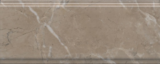 Бордюр Серенада бежевый темный глянцевый обрезной - главное фото