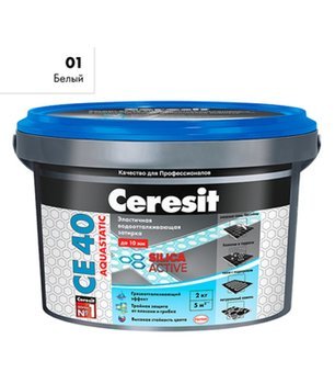 Затирка Ceresit СЕ 40 Aquastatic белый мрамор 2 кг-9708