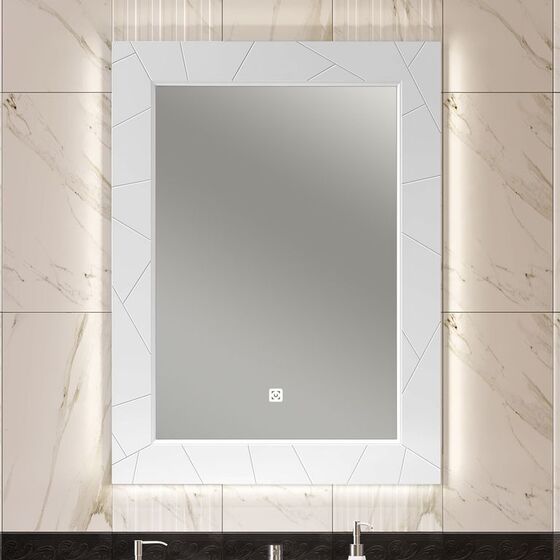Зеркало Луиджи 70, белый матовый - главное фото
