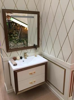 Мебель для ванной Карат 80 Бежевый/золото Opadiris-13236