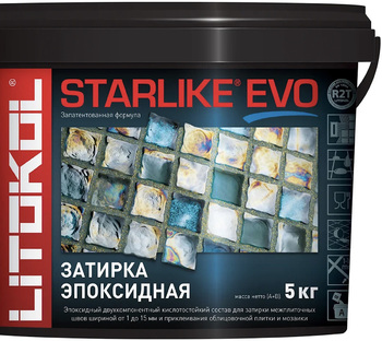 Эпоксидная затирка STARLIKE EVO grigio ardesia (S.130) 5 кг-19321