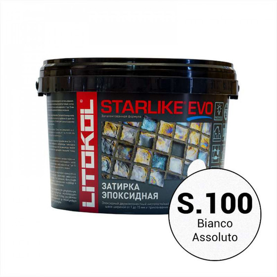 Эпоксидная затирка STARLIKE EVO bianco assoluto (S.100) 5 кг - главное фото