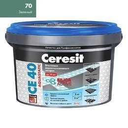 Затирка Ceresit СЕ 40 Aquastatic зеленый 2 кг