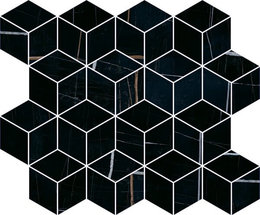 Декор Греппи черный мозаичный, 37.5*45*1