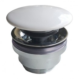 Донный клапан с керамической крышкой для раковин PLAZA DRR.1/WHT