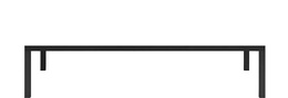 Ножка ATOLLO 80 низкая металлическая, черная матовая ATlg.80\ML