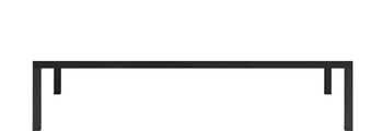 Ножка ATOLLO 80 низкая металлическая, черная матовая ATlg.80\ML-22170
