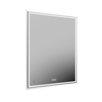 Зеркало TECNO c LED 70 с подсветкой, с функцией антизапотевание, белый глянцевый-25097