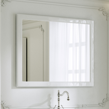 Зеркало в раме Империя Л10, белый Emp.02.10/W-12243