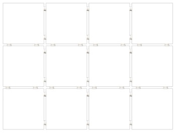 Конфетти белый блестящий, полотно 30х40 из 12 частей 9,8х9,8-22189