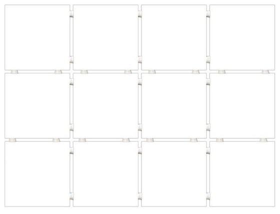 Конфетти белый блестящий, полотно 30х40 из 12 частей 9,8х9,8 - главное фото