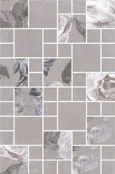 Декор Александрия серый мозаичный-6094