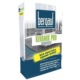 Бергауф Keramik Pro 25кг клей для плитки усиленный используется в систему "теплый пол" 
