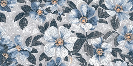 Розелла синий декорированный лаппатированный - главное фото