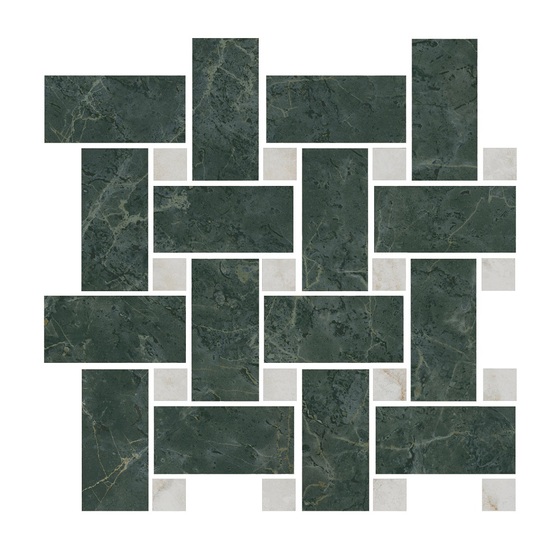 Декор Серенада мозаичный зелёный лаппатированный - главное фото