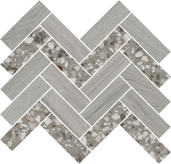 Декор Монтиони мозаичный серый - главное фото