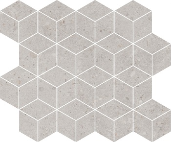 Декор мозаичный Риккарди серый светлый -27352