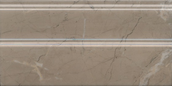 Плинтус Серенада бежевый тёмный глянцевый обрезной - главное фото