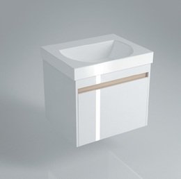 Тумба BUONGIORNO под умывальник подвесная 60 см  белый с 1 выдвижным ящиком + 1 внутренний ящик, 46,2*60